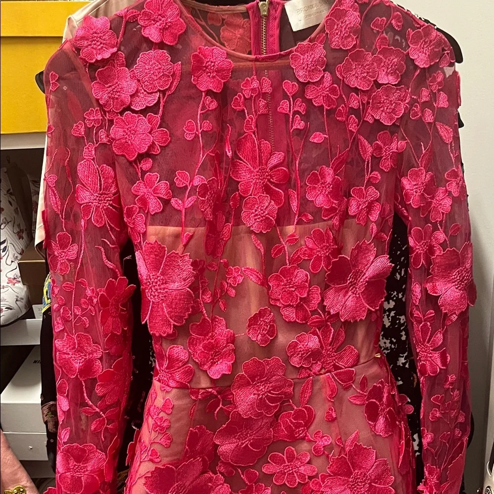 Bronx and Banco Bouquet Maraya Dress Fushia - Picture 3 of 5